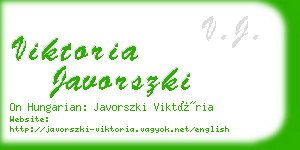 viktoria javorszki business card